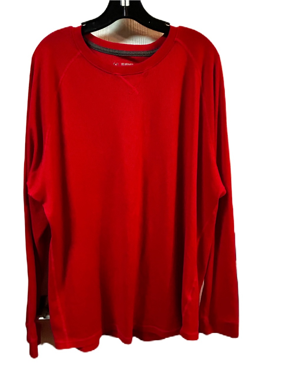 Under Armour Men's UA Waffle Crew Long Sleeve Shirt. RED.EC SZ 2XL LOOSE FIT